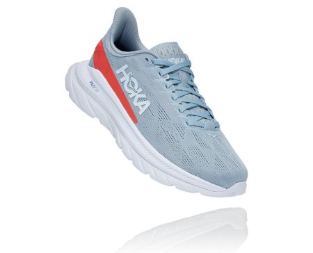 Hoka Mach 4 Ženske Tekaški Čevlji Modra / Koralna SI-682194W